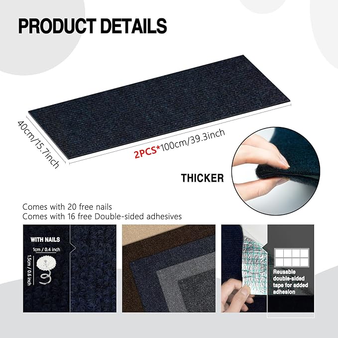 2Pack Total 78.7"x15.8" Cat Scratch Mat - Image 2