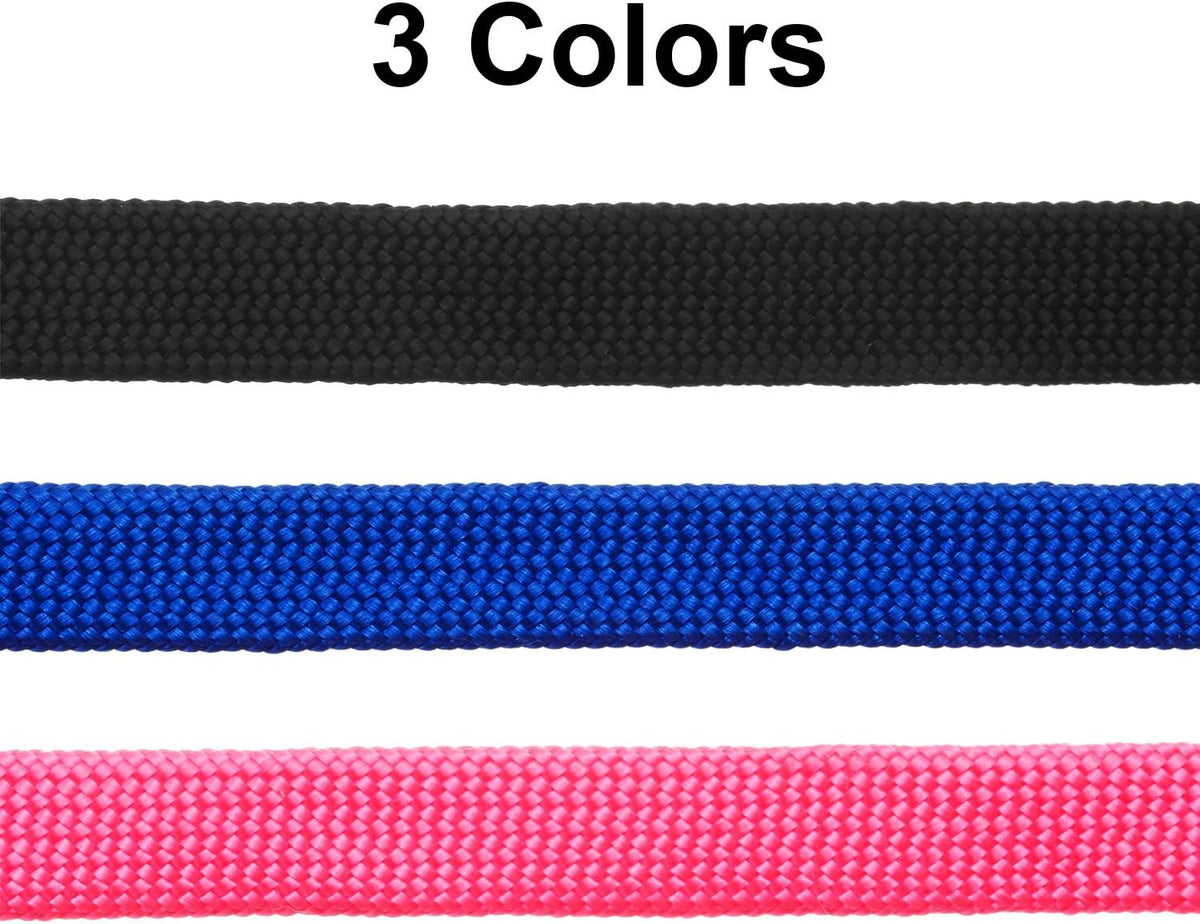 Boao 9 Pcs Pet Grooming Loop Adjustable Nylon Restraint, Black, Blue, Pink
