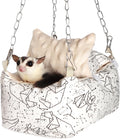 Sugar Glider Bonding Pouch,Hamster Bed with Beaded Fleece Lining,Syrian Hamster Habitat Mini House,Play and Sleeping - Pet Hideout