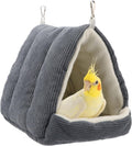 Winter Warm Bird Bed House for Cage, Hanging Hammock, Gray