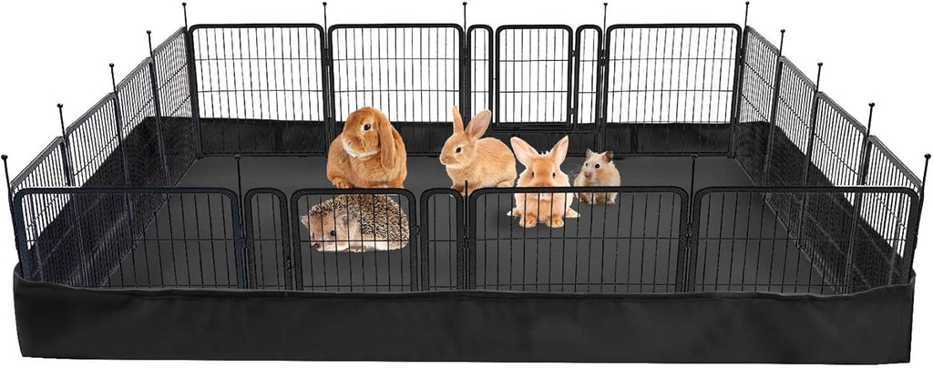 AKEfit Guinea Pig Cage Liner Tarp Bottom Waterproof and Washable for Rabbits, Bunny, Chinchesillas, Hedgehog, Ferrets and Hamsters, 48 "L x 24 "W x 4 "H-Black