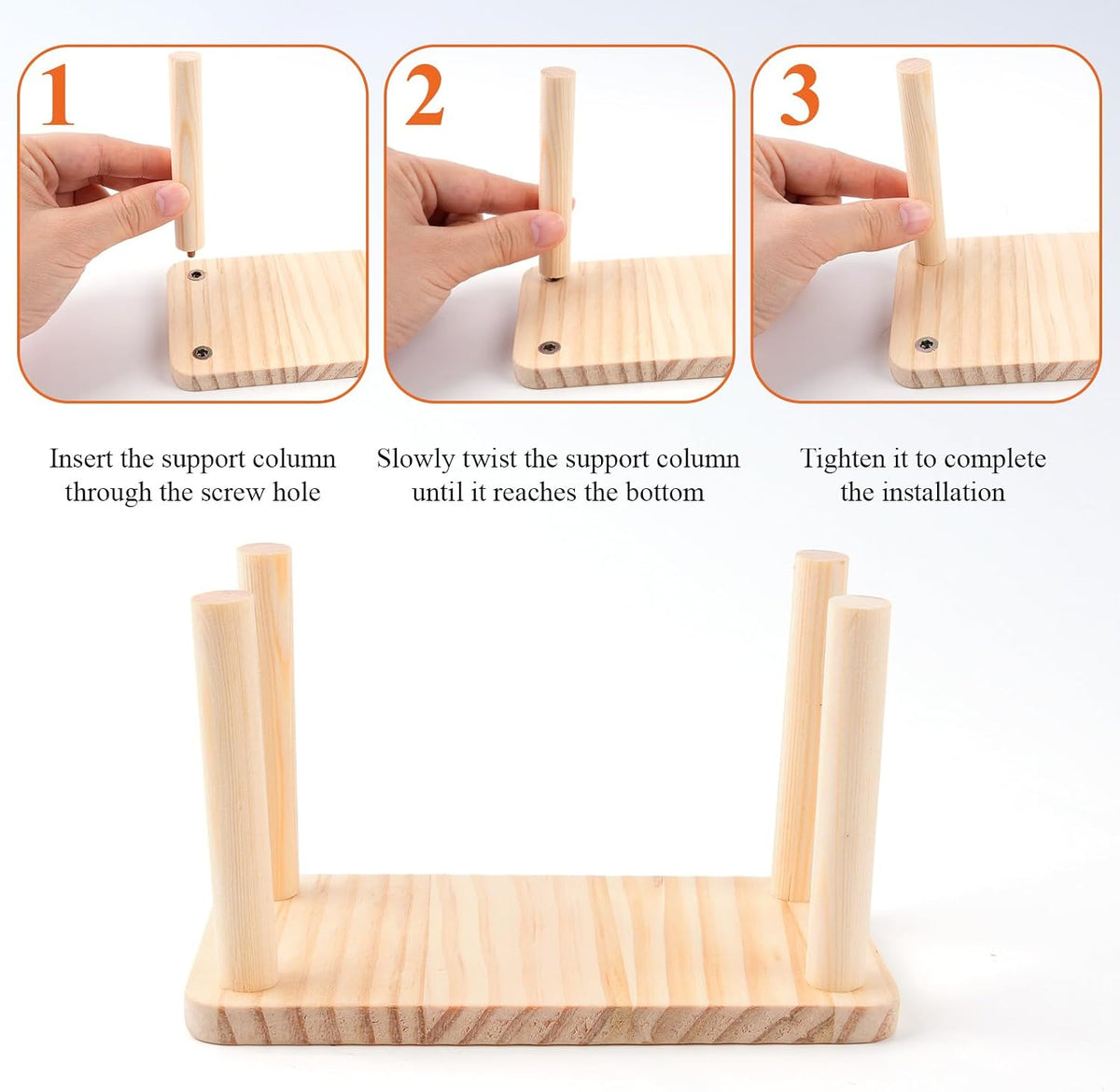 Supkiir 3 Pcs Hamster Play Wooden Platform, Varying Sizes and Shapes Wood Platforms, True Colors Hamster Platform for Syrian Hamsters Gerbils Mice Degus Guinea Pigs and Other Small Pets