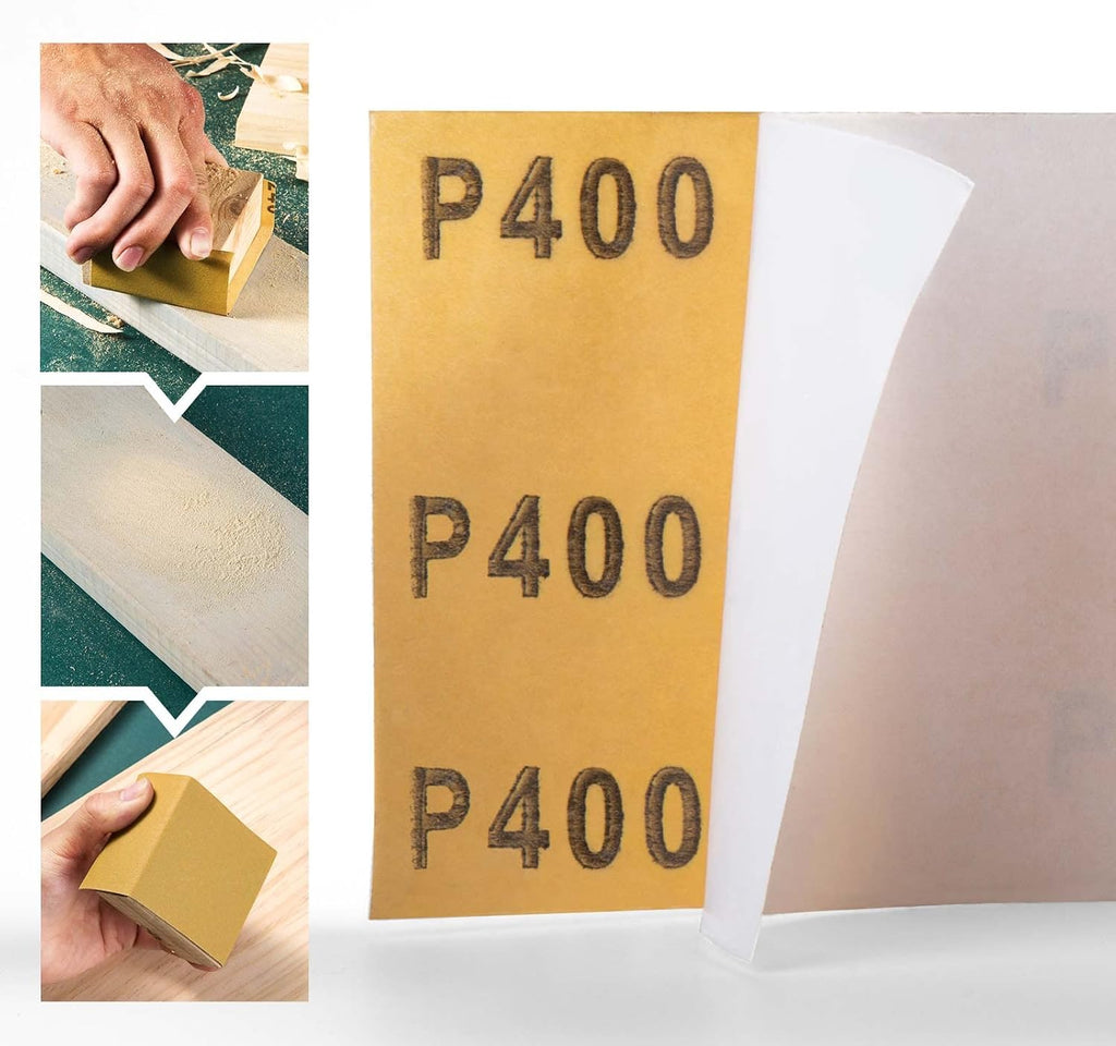 S SATC 400 Grit PSA Longboard Sandpaper 20 Yard Long Continuous Roll, 2-3/4" Wide Self Adhesive Stickyback Sanding Sheets for Automotive, Hand Sanding Blocks,Woodworking, Metal, Plastic