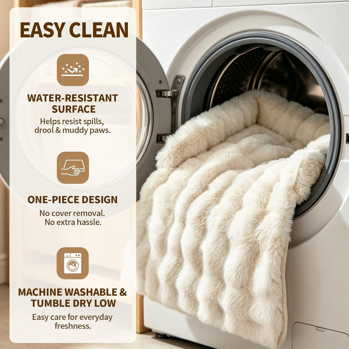 Calming Dog Bed for Couch, 29.5 x 29.5 inch, Dog Sofa Mat, Machine Washable