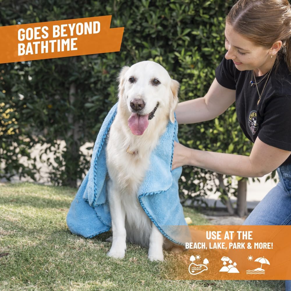 Chemical Guys, Furrocious Super Absorbent Pet Drying Towel, Blue, 25 x 36