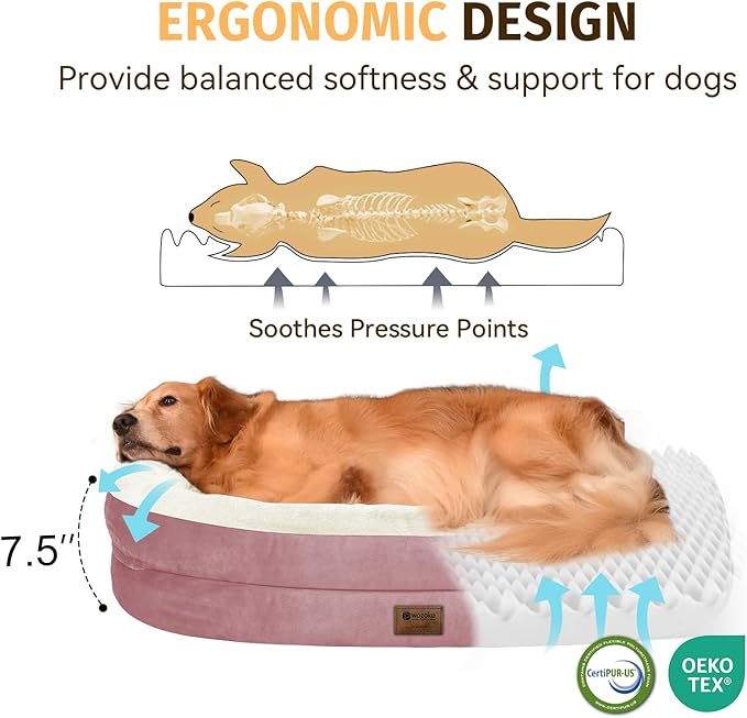 Orthopedic Waterproof Large Memory Foam Dog Bed: Washable Dog Bed - Image 3