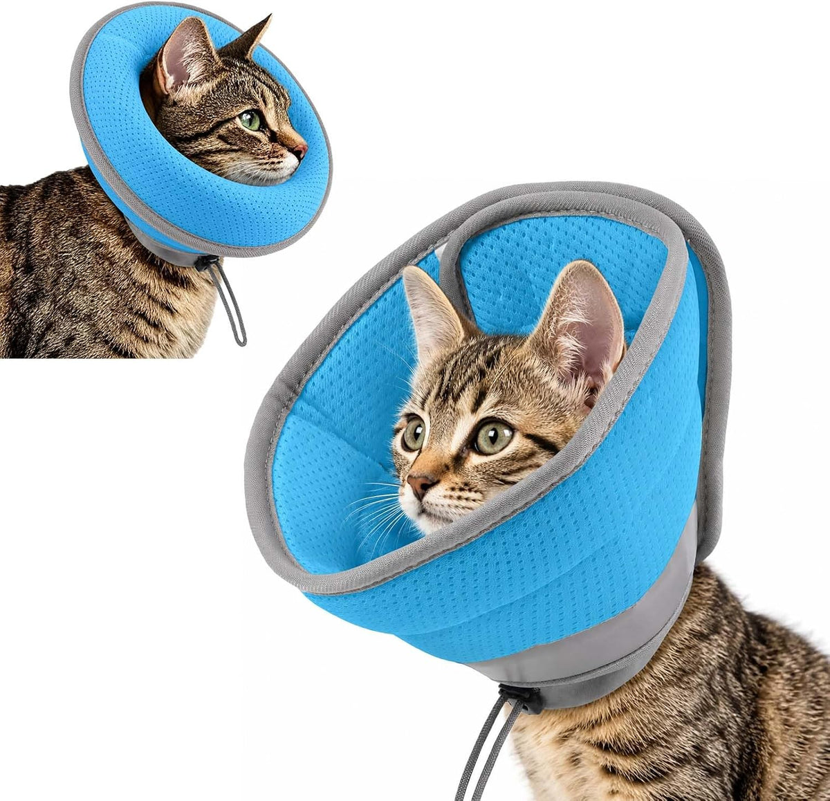 Soft Cat Cone Collar, Cat Recovery Collar, Surgery Collar，Purple M