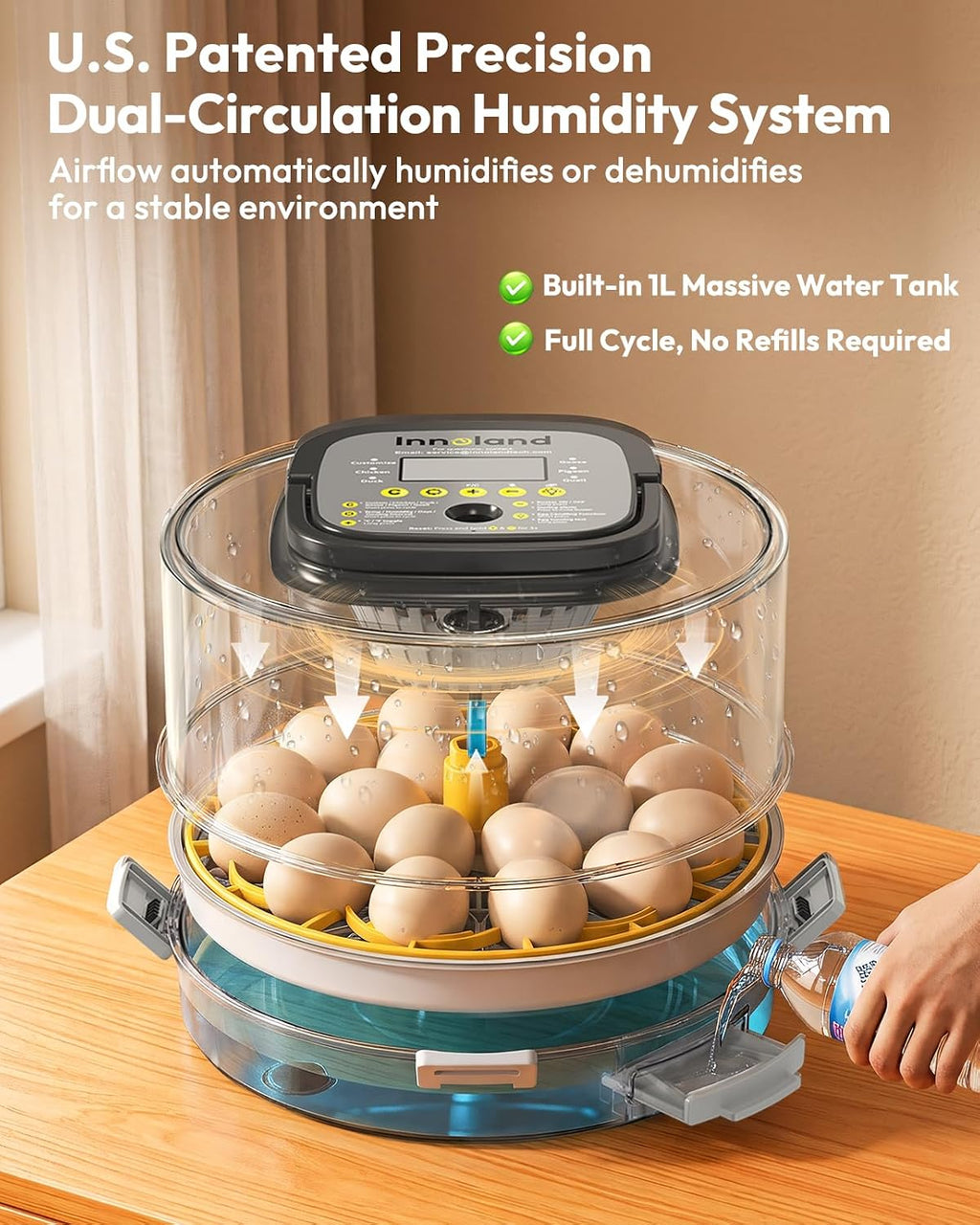 18 Egg Incubator for Hatching Eggs with Humidity & Temperature Control