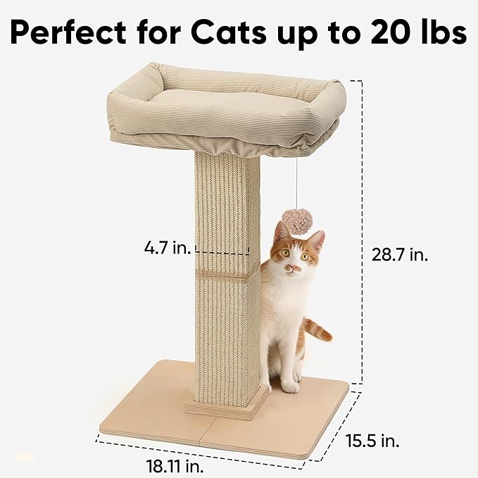 FUKUMARU Cat Scratching Post, Modern Style Tall Scratch Posts - Image 6