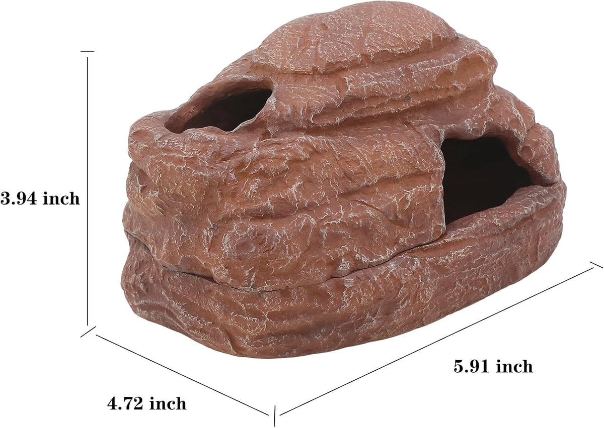 AQUA KT Reptile Hide and Cave Hideout for Snake Crested Gecko Ball Python