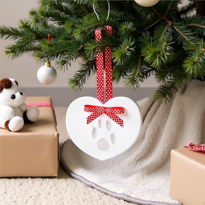 Pearhead Pet Paw Print Valentine’s Ornament Kit – Heart-Shaped Clay Pawprint - Image 7