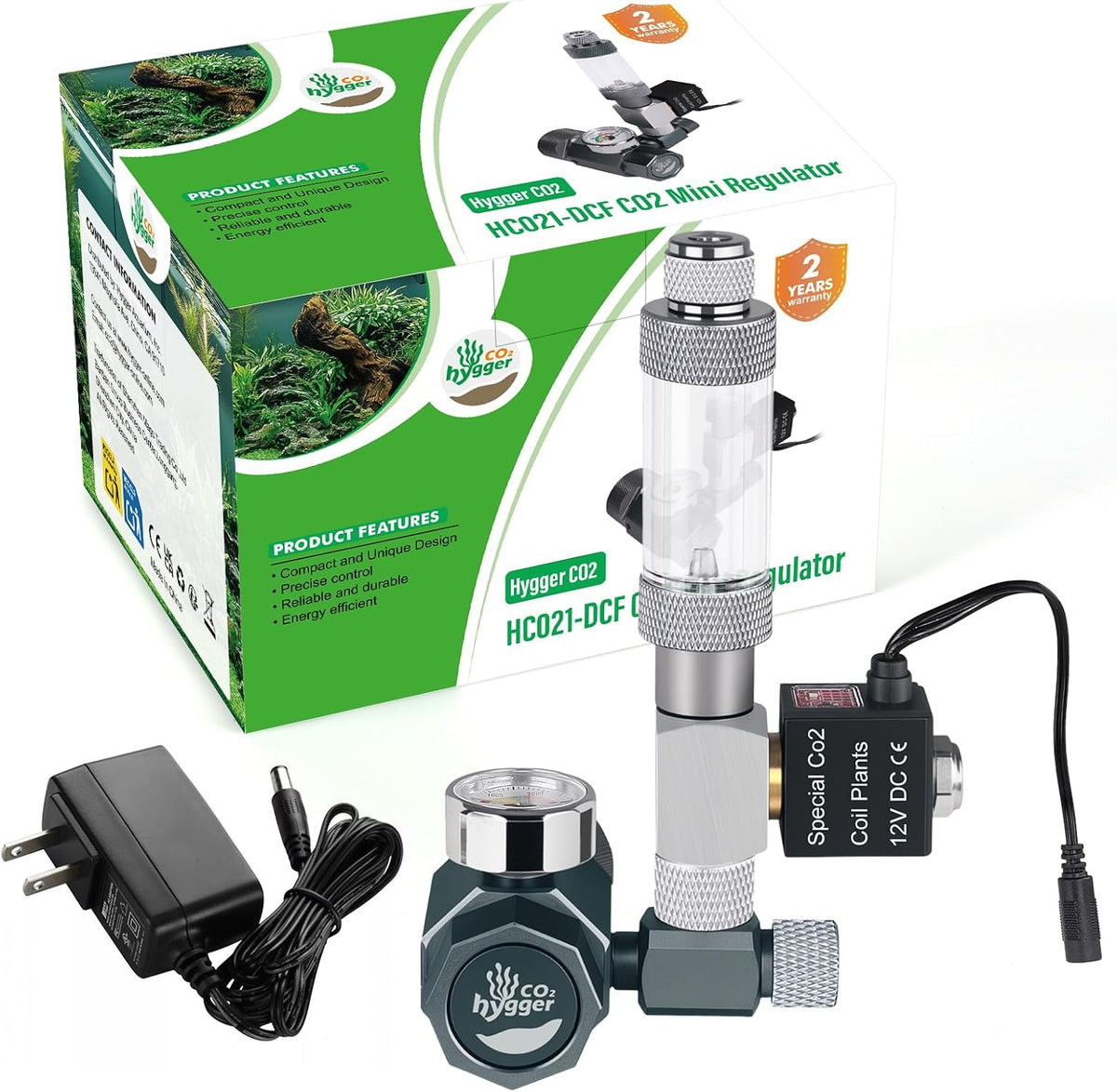 Aquarium CO2 Regulator, Mini Detachable Design, Complete with Bubble Counter and Check Valve Function for Establishing CO2 System in Aquatic Plant Tank
