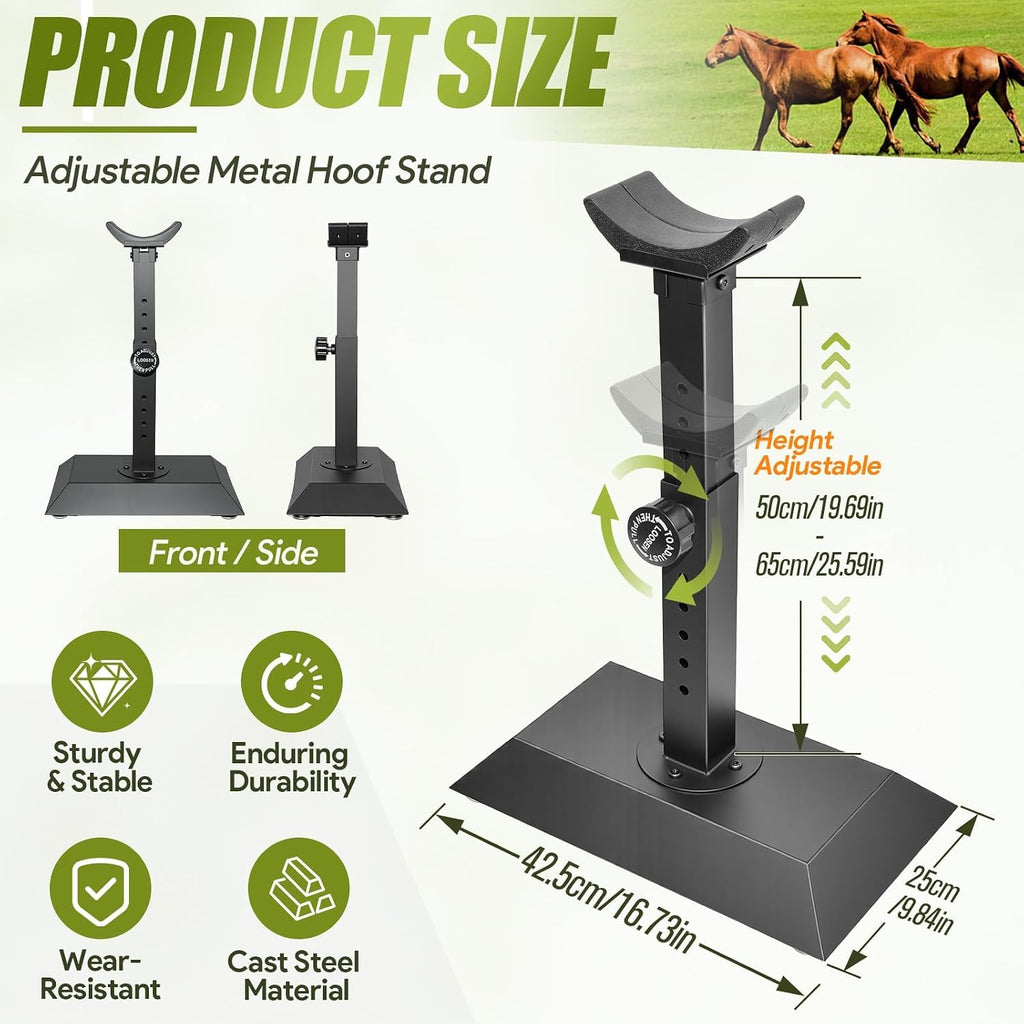 Horse Hoof Stand, Farrier Hoof Trimming Stand Metal Tool 50-65cm