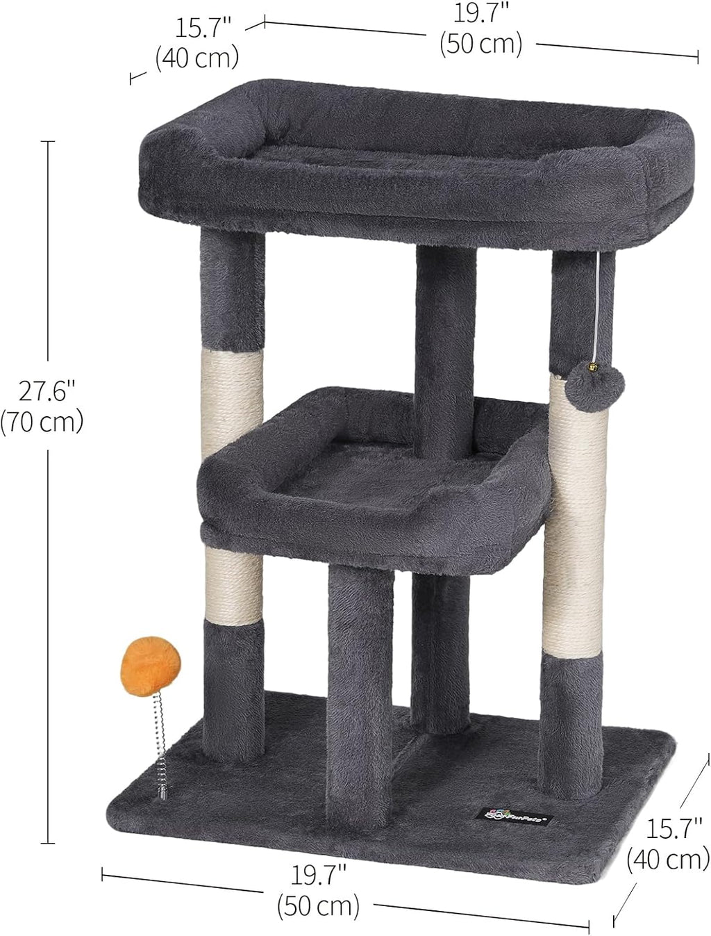 FourFurPets Small Cat Tree, Cat Tower for Indoor Cats, Anti-tip Kit,Kittens