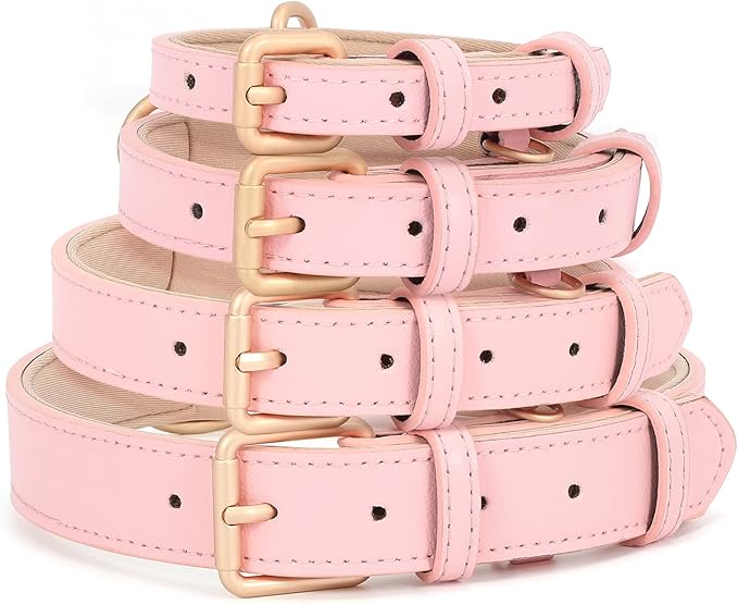 WHIPPY Leather Dog Collar for Small Medium Large Dog Adjustable Soft Breathable - Image 7