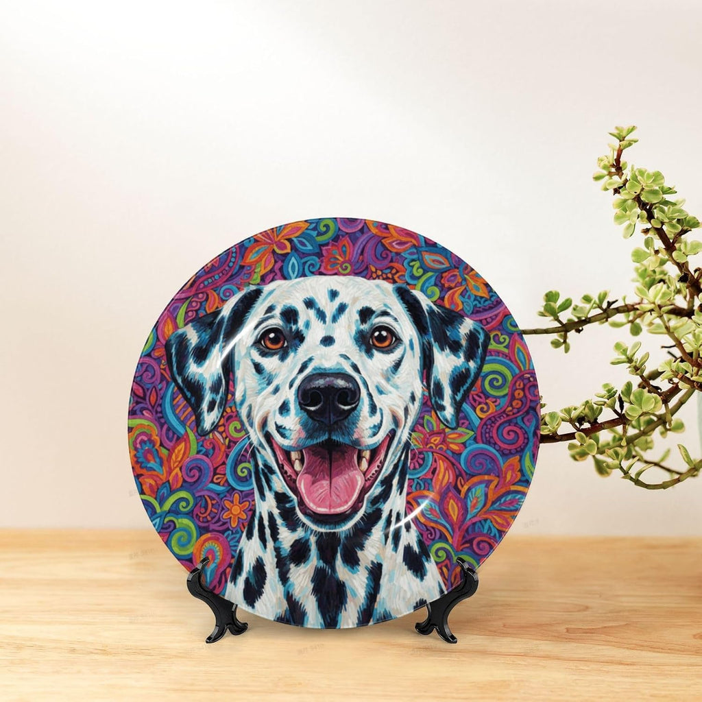 TOMASLINK Dalmatian Memorial Wall Decor Plate, Dog Memorial Gift, Pet Remembrance Wall Art Plate for Dog Mom and Pet Lovers