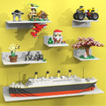 BlissBox 12Pack Floating Shelves for Wall Compatible with Lego Bricks,White