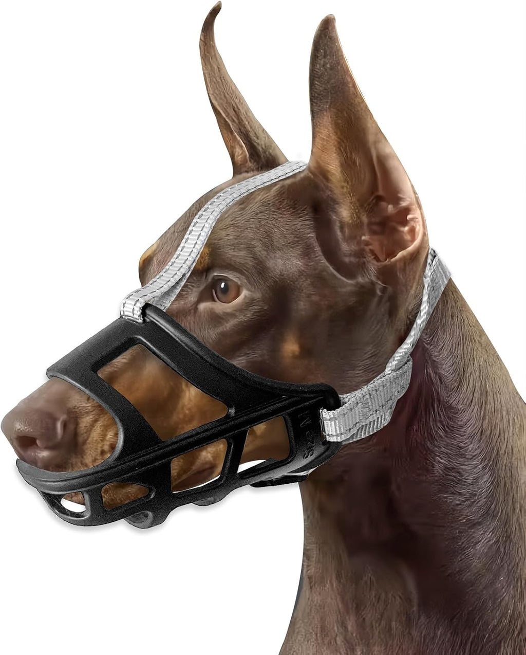 Dog Muzzle, Basket Muzzle for Small Medium Large Dogs, Lightweight Breathable Cage Mouth Cover Prevents Biting & Chewing, Allows Panting & Drinking, Ideal for Training Grooming & Vet Visits