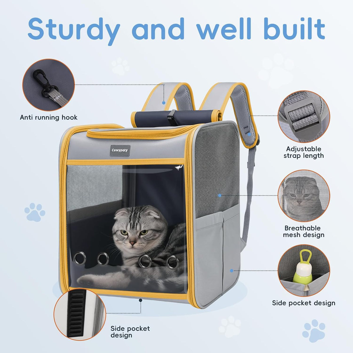 Cat Carrier Backpack Bubble Pet Carrier for Cats and Small Dogs
