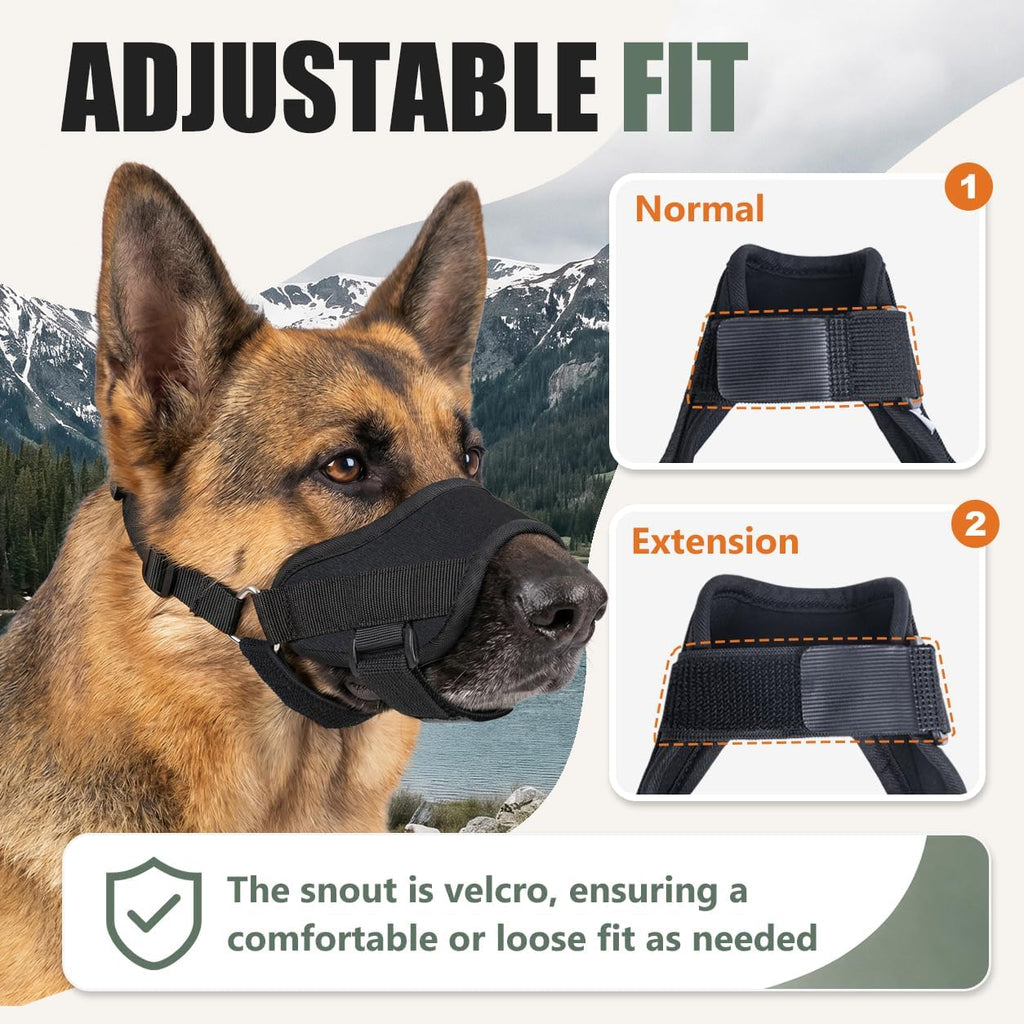 Soft Dog Muzzle for Large Medium Small Dogs, Adjustable Breathable No Bite