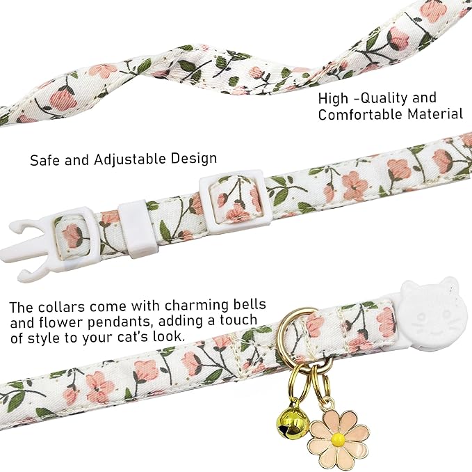 2 Pack Cotton Breakaway Cat Collars Set - Image 2