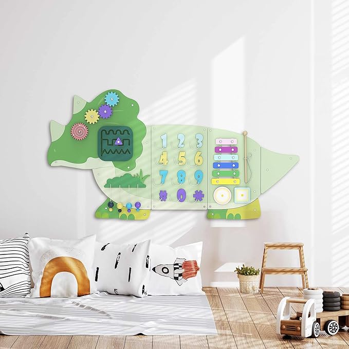 BlueWood Wooden Wall Busy Board Panels, Toddler Learning Activity Center - Image 2