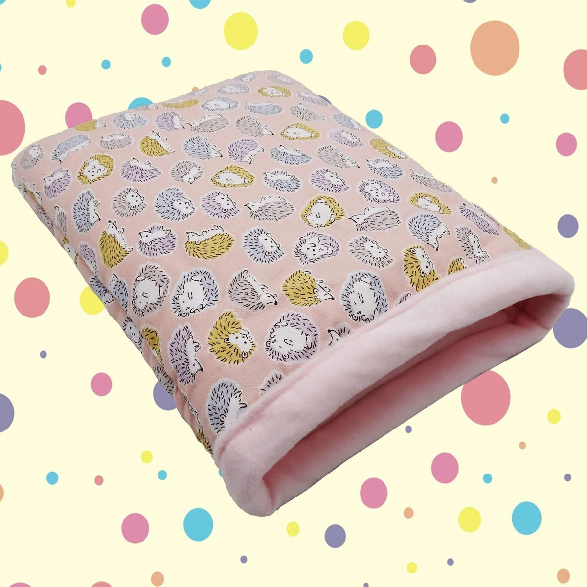 Handmade Sleeping Bag Pouch Hideout Cave for Hedgehog Guinea Pig Hamster Rat Ferret Hamster Squirrel and Other Small Animal Beds (Pink)