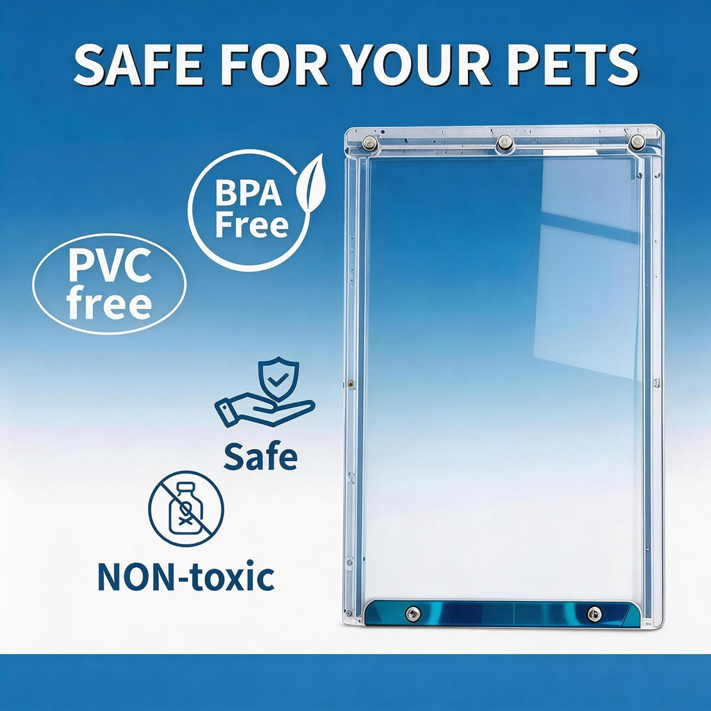 Medium Doggies Door Replacement Flap, Measures 7”X 11.25”, Compatible with Ideal Pet Products Designer Series Ruff-Weather Pet Door, Soft, Heavy-Duty, Transparent, BPA Free