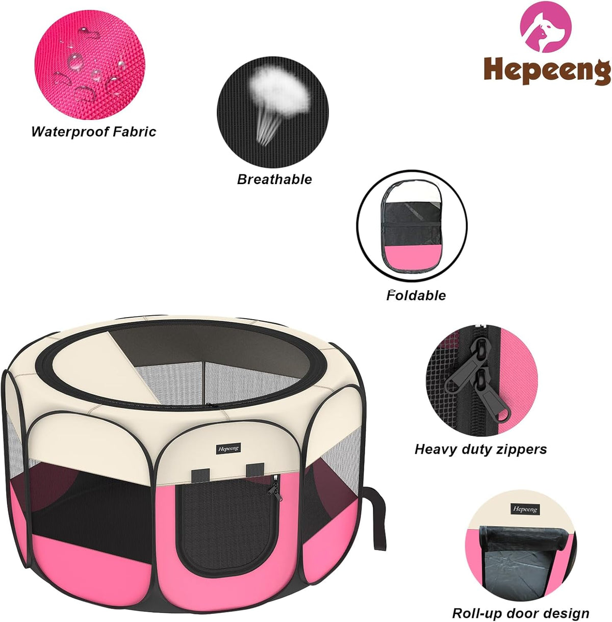 Portable Pet Playpen Puppy Pen Dog Tent Cat Playpen