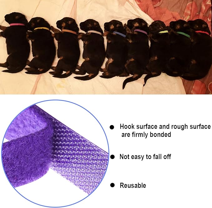 15 Pcs Puppy Whelping Collars Newborn Pet Collars Double-Sided Soft Adjustable - Image 4
