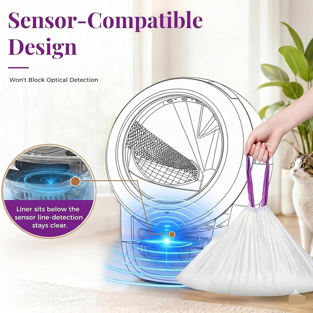 120PCS Automatic Cat Litter Box Waste Bags Compatible with Litter Robot 4/3