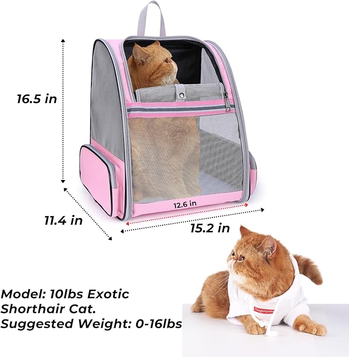 Lollimeow Cat Backpack Carrier, Airline Approved, Safe - Image 2