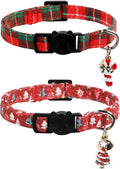 Lionet Paws 2pcs Pack Christmas Cat Collarr, Christmas Tree & Red Green Plaid by lionetpaws
