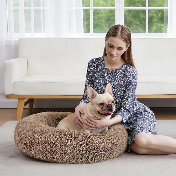 MIXJOY Orthopedic Dog Bed Comfortable Donut Cuddler Round Dog Bed Ultra Soft - Image 8
