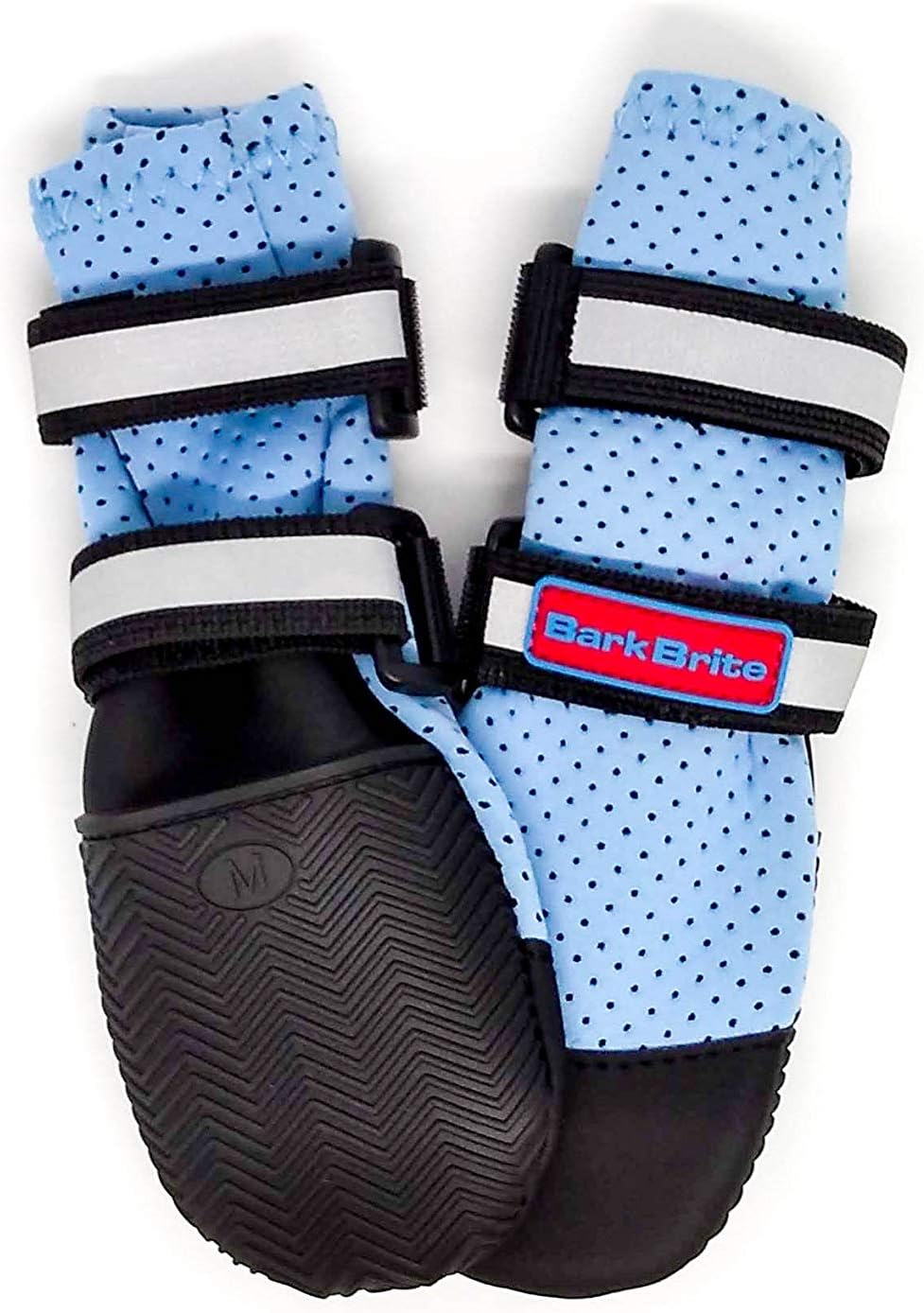 Bark Brite Lightweight Neoprene Paw Protector Dog Boots Designed for Comfort and Breathability in 5 Sizes (Blue Md)