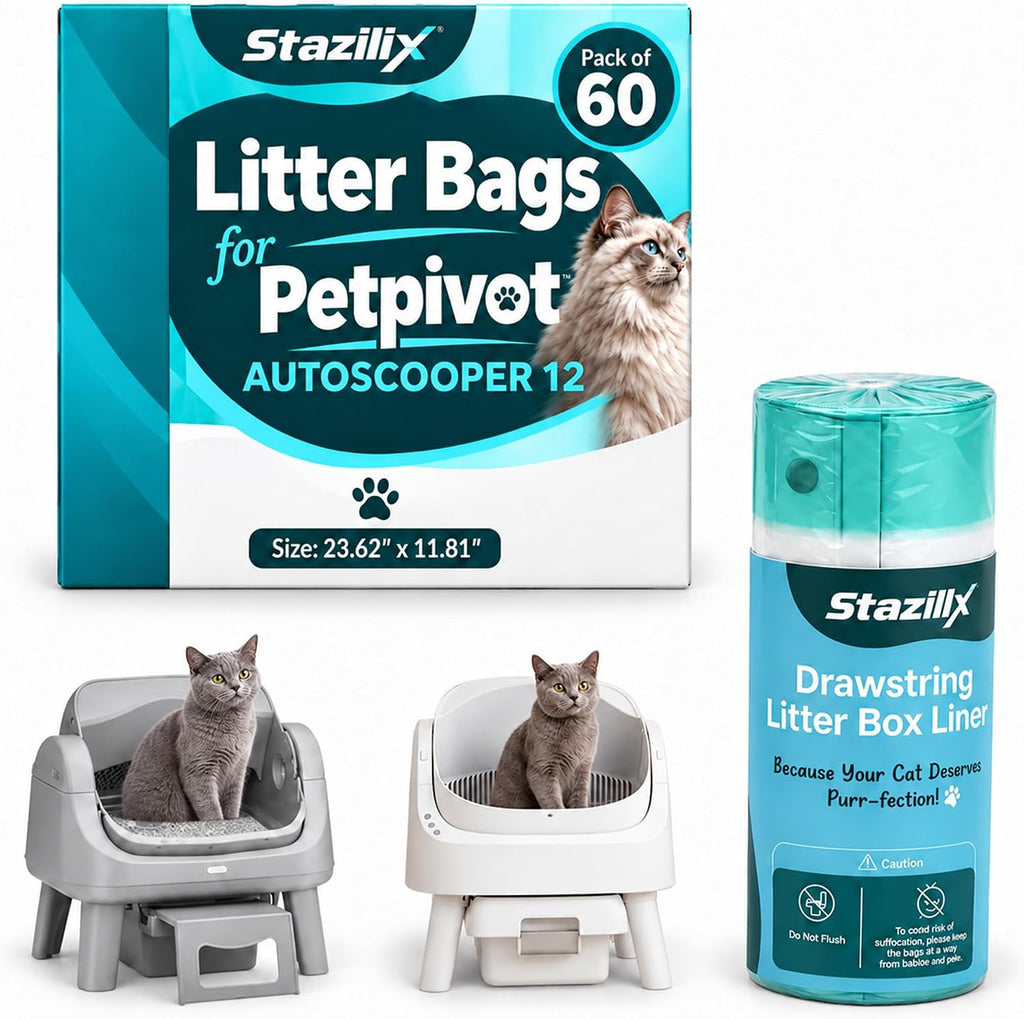 Extra Thick Litter Bags for Petpivot Autoscooper 11/12 Litter Box, 60 Bags