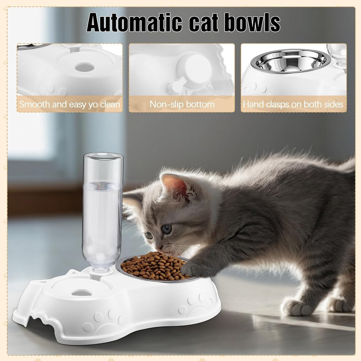 Eccliy 10 Pcs Kitten Starter Kit for Indoor, Classic, Small, White