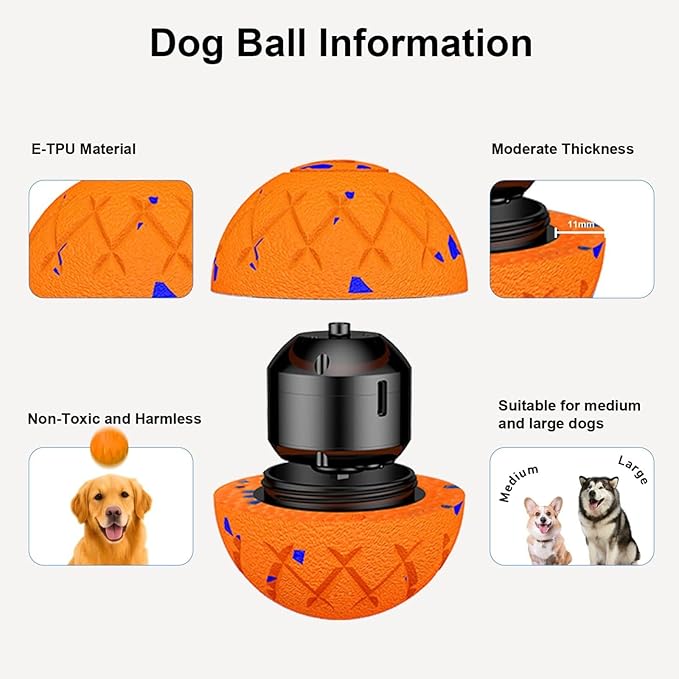 Interactive Dog Ball, Bouncing and Rotating, Silent Foam Material, IP54 - Image 4