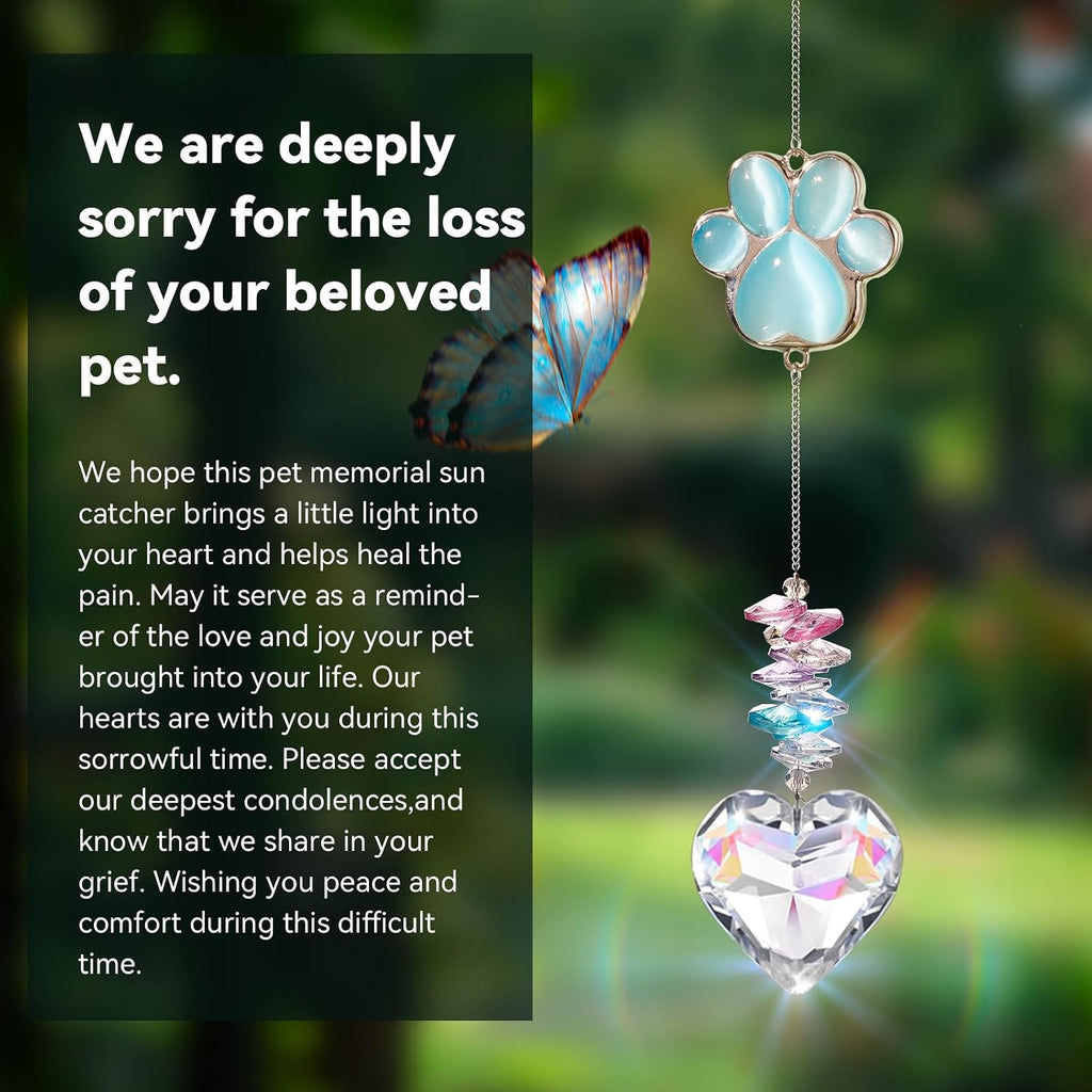 Dog Memorial Gifts, Loss of Dog Sympathy Gift, Pet Memorial Suncatcher