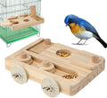 Wooden Bird Foraging Puzzle Feeder for Small Parrots, 7.2 x 5.4 Inch
