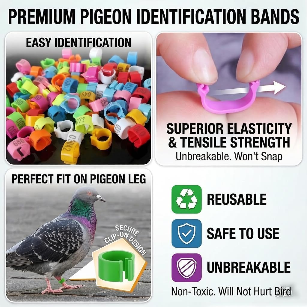spark future Complete Pigeon Care Starter Kit Accessories Dove Rest Stand Automatic Waterer Feederb Premium Pigeon Perches Leg Bands Artificial Dummy Eggs