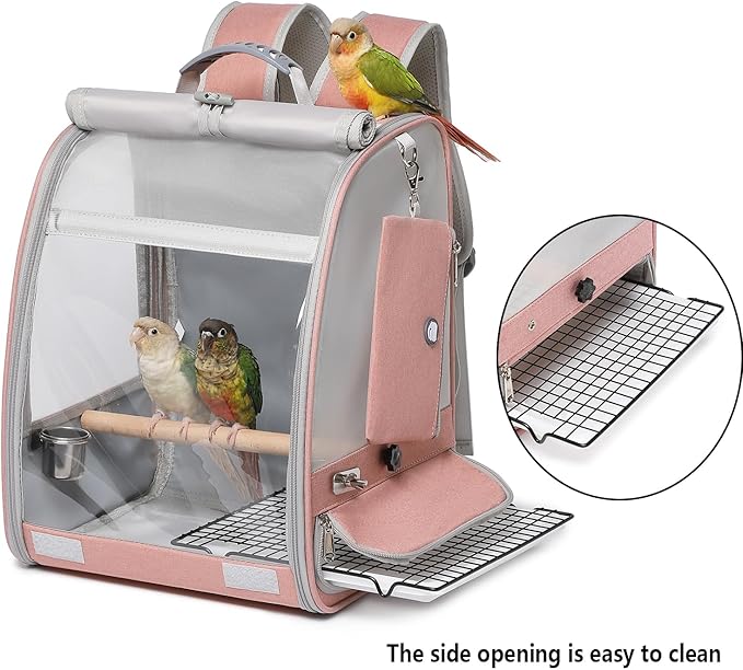 Bird Carrier Backpack, Portable Travel Bird Cage - Image 6