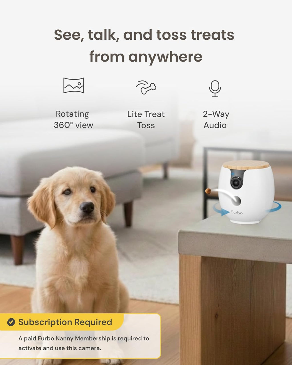 Furbo Mini 360° Pet Camera [Paid Plan Required to Activate]