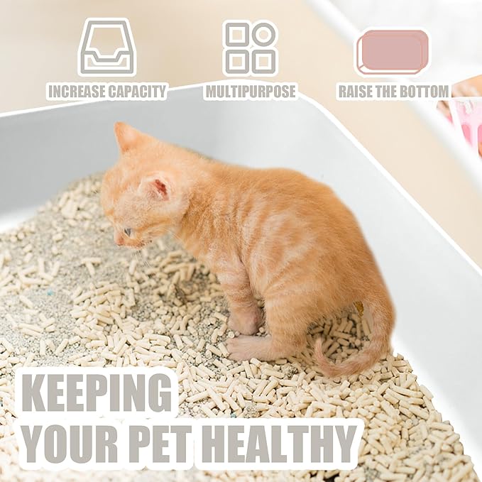 Small Litter Box, Plastic Kitten Litter Box, 13.9 x 9.8 x 3 Inch Open Litter Box - Image 5