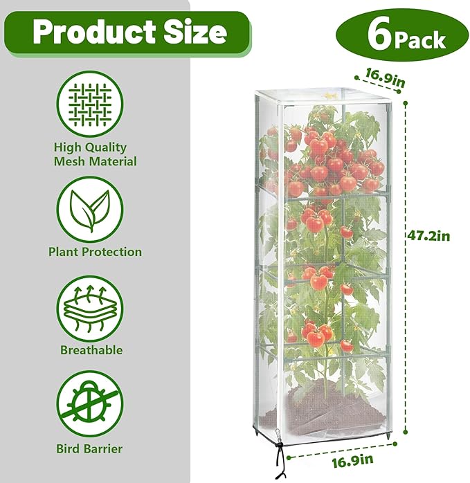 6 Pack 16.9 * 16.9 * 47.2inch Plant Cover - Image 2