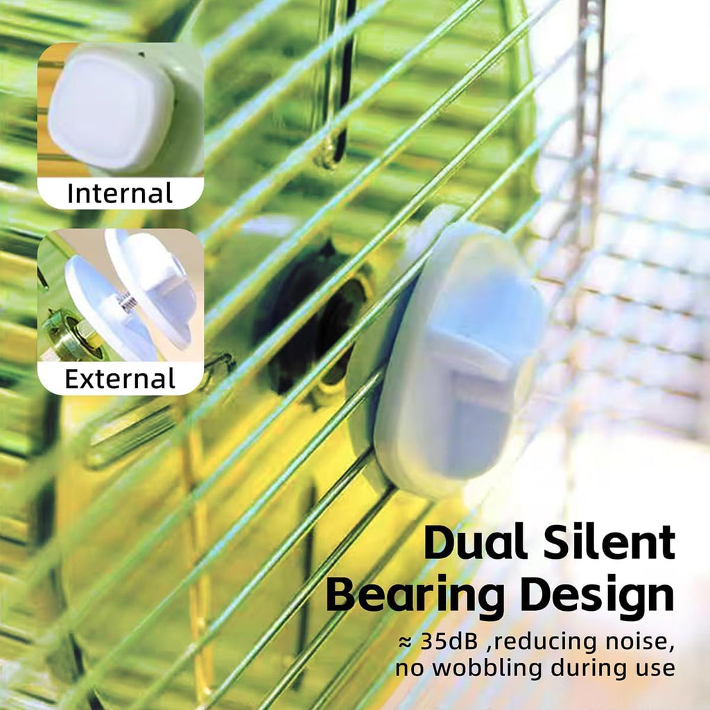 Bird Wheel Toy, Silent Parrot Exercise Wheel Interactive Rotating Toy for Small Medium Birds - Parakeets Cockatiels Conures Lovebirds Finches - Bird Cage Enrichment Accessory (L (8.3''D),Purple)