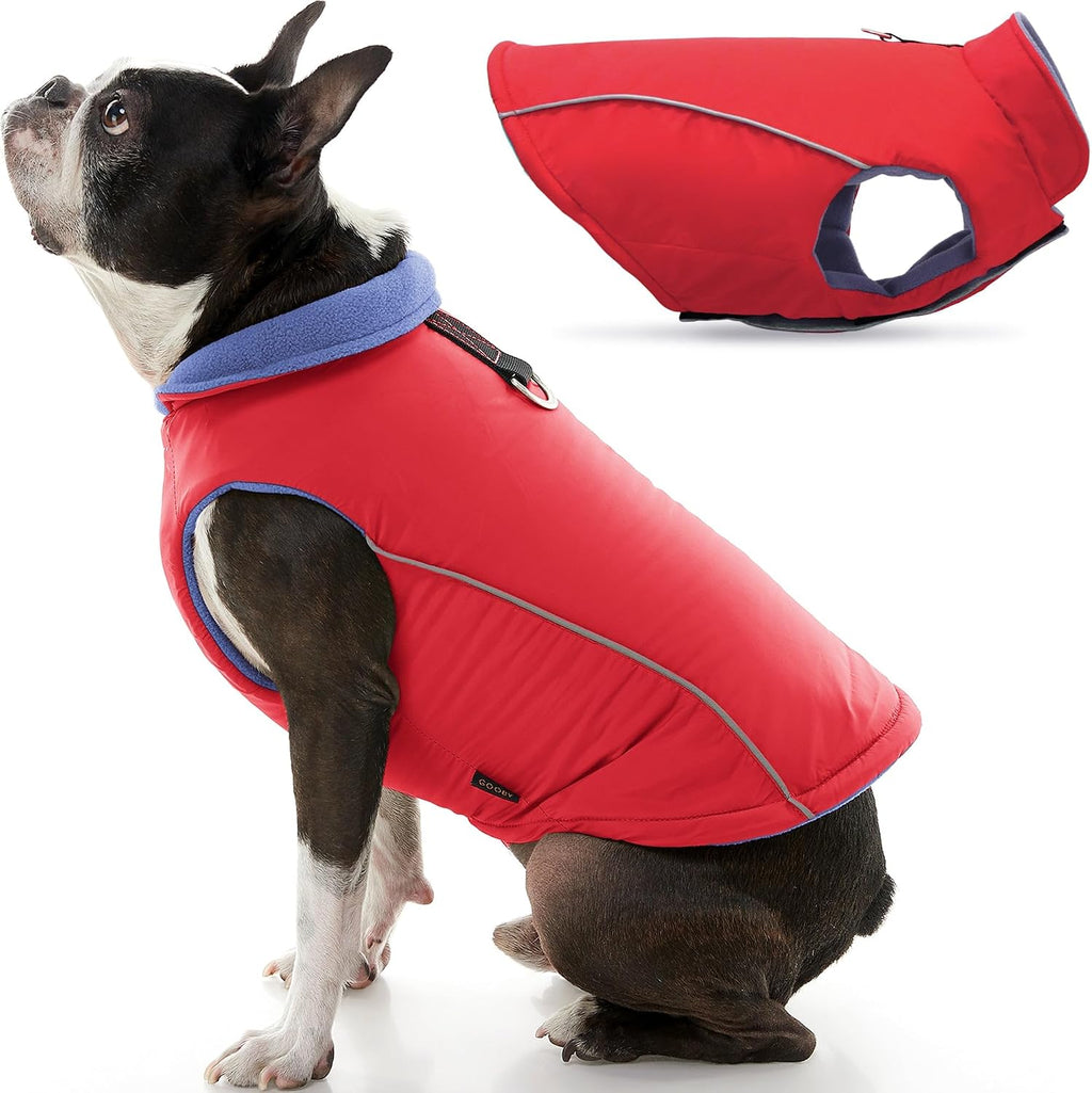 Gooby Sports Vest Dog Jacket, Red, Medium