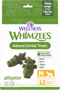 Whimzees Wellness Alligator Natural Dog Dental Treat, Chews, Freshens Breath, Medium Size, 12.7 oz Bag, 12 Count