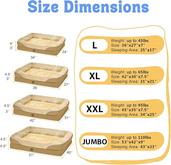 Washable Orthopedic Large Dog Bed - Image 7