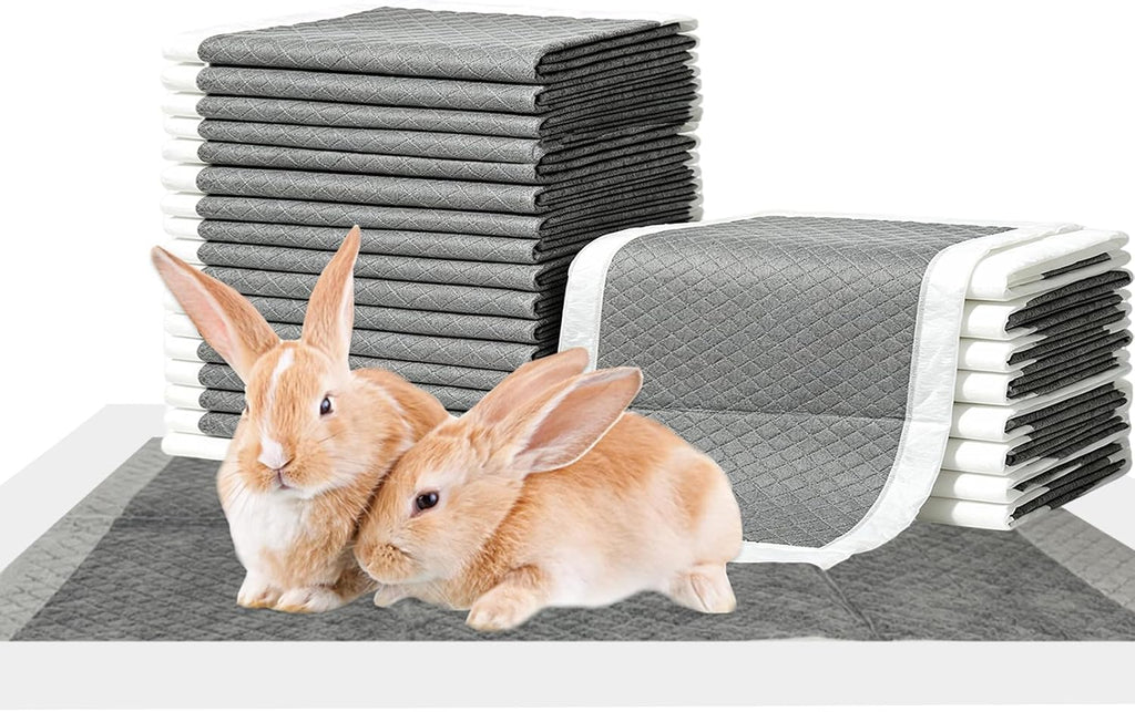 100 Pcs Disposable Rabbit Pee Pads,Small Animal Potty Training Pads Guinea Pig Cage Liners Leak-Proof Super Absorbent with Quick-Dry Surface Small Pet for Kitten Hedgehog Hamster Chinchilla